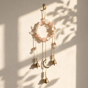 Handgemaakte kristallen deurknop windgong belhanger, Suncatcher-bedel, boho-haldecor, housewarmingcadeau