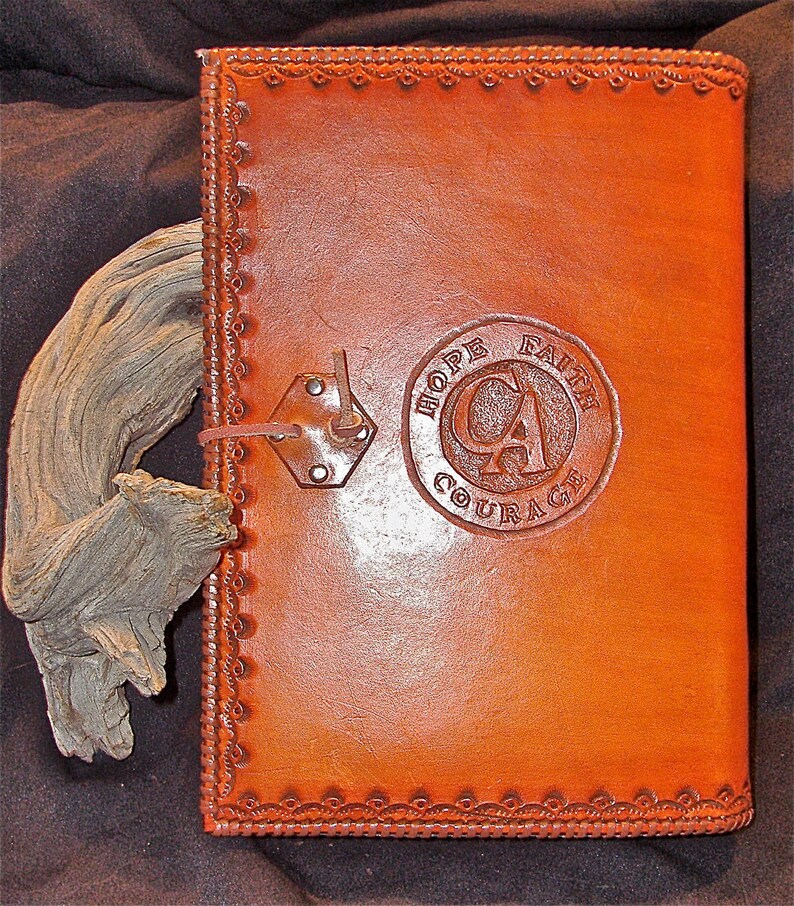 Single AA Big Book Leather Cover Etsy