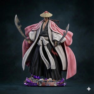 Bleach – Shunsui Kyoraku Sculpt | Sovereign STL Statue | 3D Print Model | Digital STL File