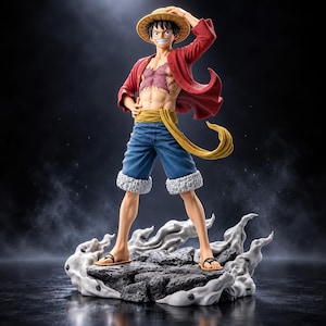 Luffy One Piece 3D STL File, Figurine for 3D Printing