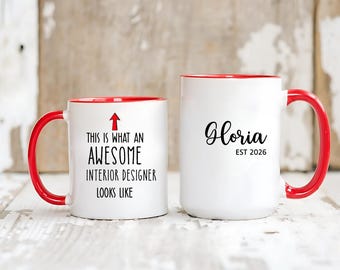 Interior Designer Mug, Gift For Interior Designer, Designer Coffee Mug, Home Decor Lover Gift, Creative Designer Gift