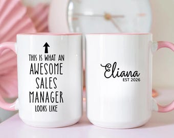 Sales Manager Mug, Gift For Sales Manager, Sales Manager Coffee Mug, Leadership Gift, Boss Appreciation Mug, Office Present