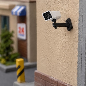 2PCS Mini Security Camera Dollhouse Surveillance Camera Model Decorative Prop