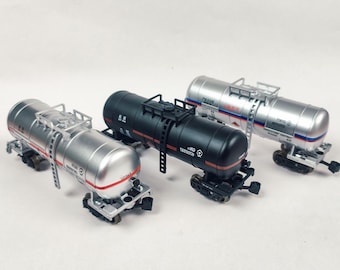 Vagón cisterna de petróleo a escala HO, 3 estilos, diorama ferroviario, modelo de vagón de carga