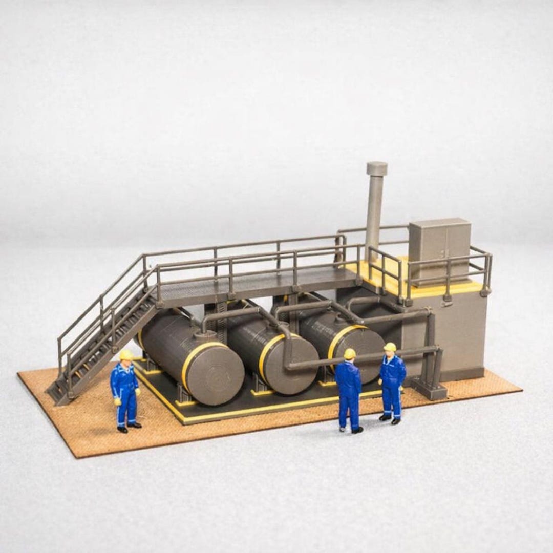 Ho Scale Oil Rig HO Scale Oil Storage Model Kit DIY Industrial Diorama Building Set - Etsy