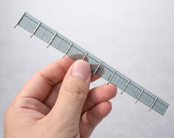 Flexible Metal N Scale Fence Barrier for Railway Diorama Scene Detail