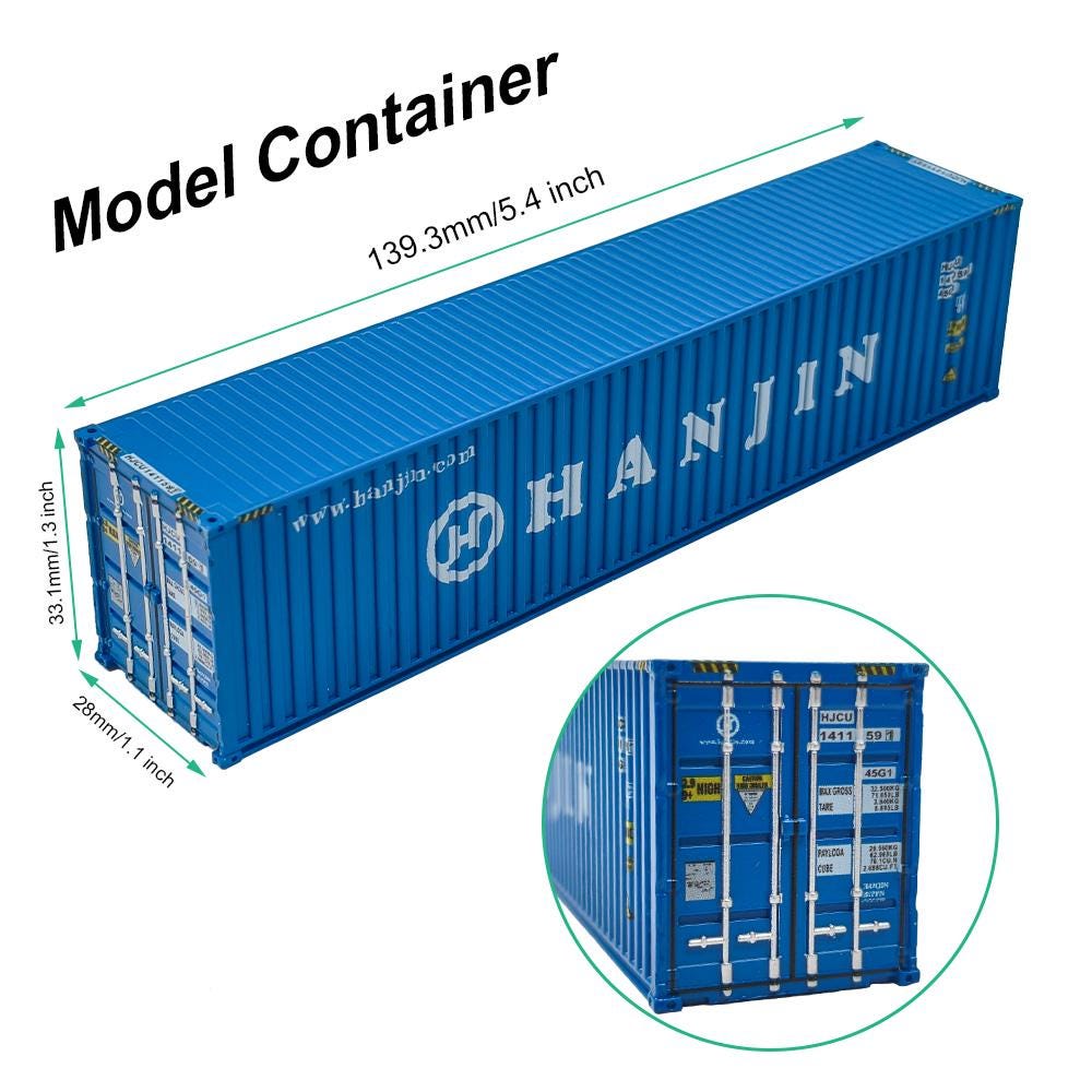 HO Scale Mini Shipping Container Model, Diorama Building Accessory for ...