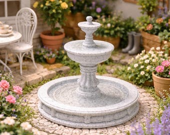 Mini Fountain Model Fairy Garden Dollhouse Diorama Decor