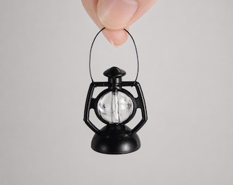Mini linterna para casa de muñecas, decoración vintage, lámpara de aceite, 3 piezas, sin luz, colgante.