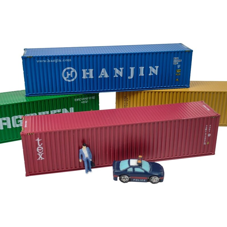 HO Scale Mini Shipping Container Model, Diorama Building Accessory for ...