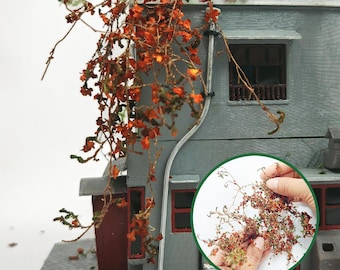 Mini conjunto de enredaderas trepadoras para casa de muñecas, decoración de pared de jardín, diorama paisajístico.