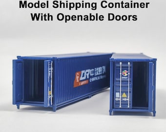 Mini Shipping Container Model Openable Doors Diorama Decor