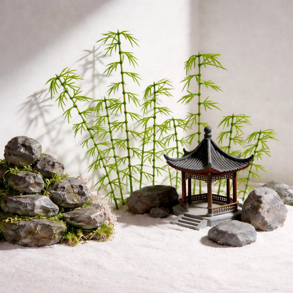 Mini Chibi Tree Mini Bamboo Tree Set 10PCS Zen Garden Dollhouse Scenery 3 Sizes - Etsy