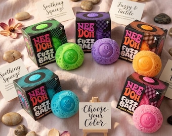 NeeDoh Fuzz Ball Sensory Toy | Squishy Fidget Ball, Anxiety Relief, ADHD Focus (Blind Box)