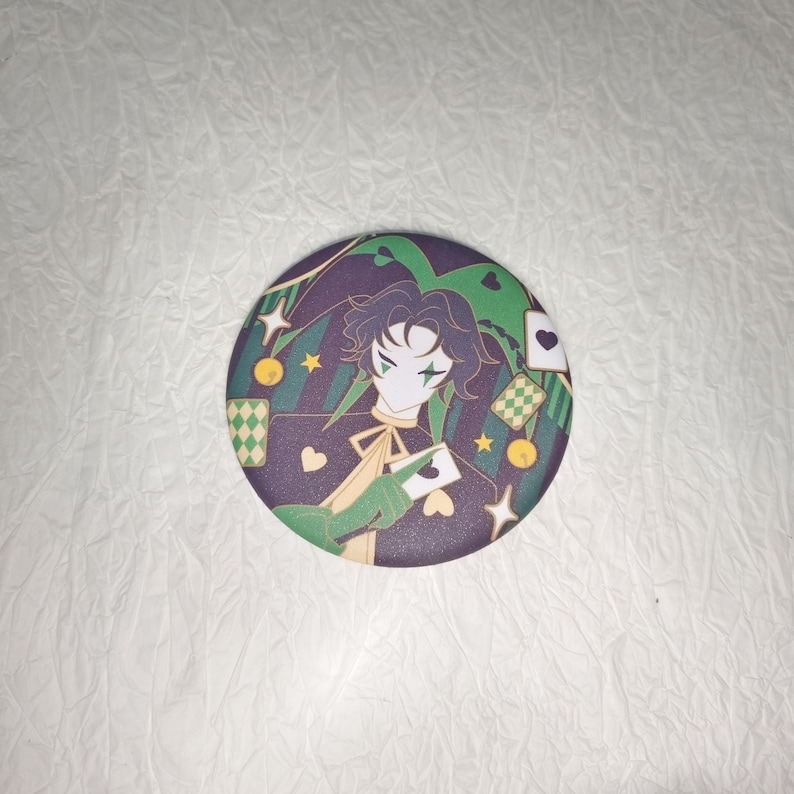 Ciondolo ornamentale ricamato ispirato a Pierrot e Arlecchino del Freak Circus / Ciondolo Circuscore Harlequin pin