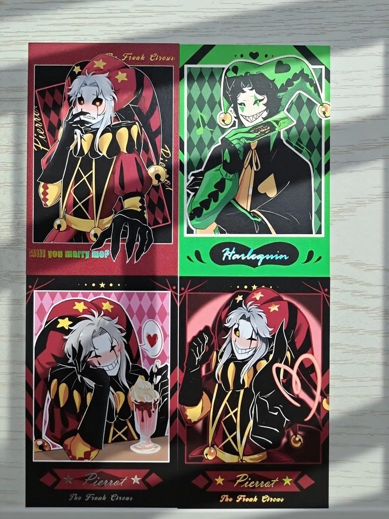 Pre order Pierrot Freak Circus Pierrot Collector Postcards Photocards pre-order-pierrot-freak-circus-pierrot-collector-postcards-photocards