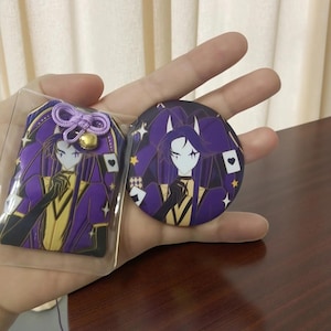 Ciondolo ornamentale ricamato ispirato a Pierrot e Arlecchino del Freak Circus / Ciondolo Circuscore J charm+pin