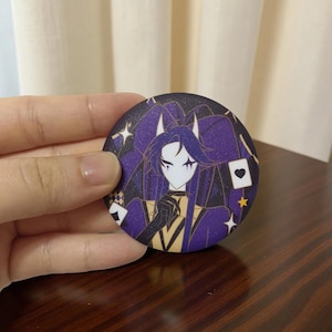 Ciondolo ornamentale ricamato ispirato a Pierrot e Arlecchino del Freak Circus / Ciondolo Circuscore Jester pin