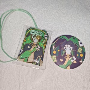 Ciondolo ornamentale ricamato ispirato a Pierrot e Arlecchino del Freak Circus / Ciondolo Circuscore H charm+pin