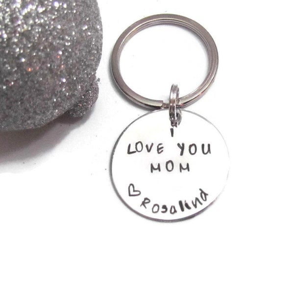 I LOVE You MOM Keychain• Personalized Name Keychain• Mom Birthday gift• Mother gifts • gift from daughter • accessories for mom