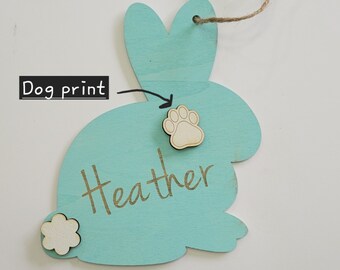 Easter Bunny basket tag Personalized Name tag custom pet tag dog lover gifts easter