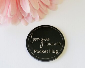 POCKET HUG •a love token• Love you forever • long distance relationship• gifts for him • gift for girlfriend . organza gift bag for giving