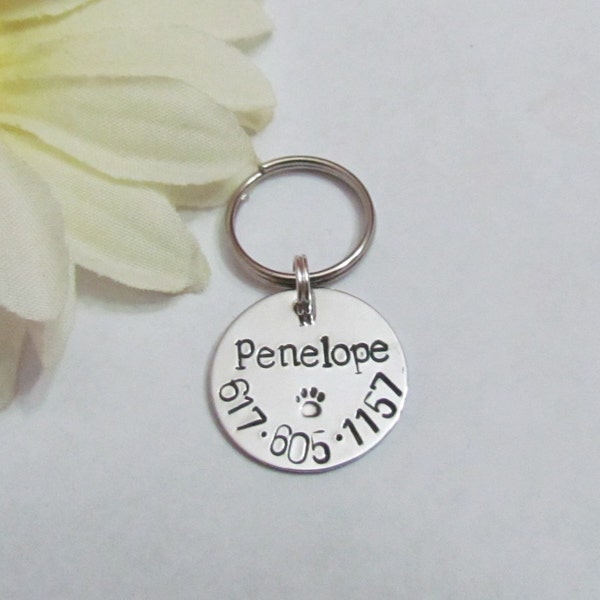 CAT tag • Kitten Tag • Pet name tag • valentine gift for cat • Cat  Collar Tag • Stamped ID pet tag • Small dog tag • Key Fob