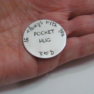 POCKET HUG a love token Im always with you long distance relationship gifts for him organza gift bag for giving image 4