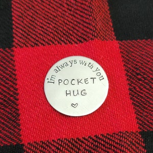 POCKET HUG a love token Im always with you long distance relationship gifts for him organza gift bag for giving image 5