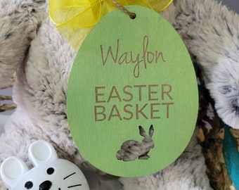 Gift tag Easter basket Personalized Easter Bunny tag custom name 1st Easter basket grandchildren