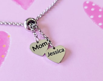 Personalized heart Bracelet •mom gift•Engraved• mothers day gift• Gift for her •wife gift • name bracelet