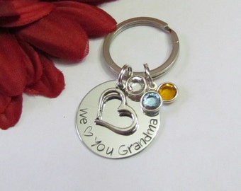 We love you Grandma keychain• Birthday Gift• Mothers Day Gifts• Grams• Gifts for Granny• key chain for Grammy• Grandmother gifts