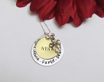 NINA Necklace cross Necklace mother's day gifts custom necklace grandma gifts personalized necklace Grandparent's gifts