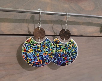 Boho earrings lightweight Natural wood Earrings for her Birthday earring gift Wife sister friend earring