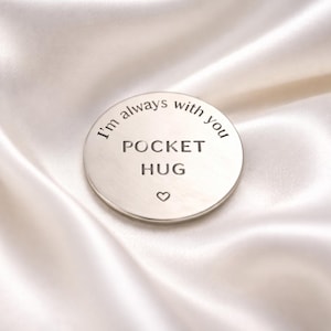 POCKET HUG •a love token• Im always with you• long distance relationship• gifts for him •organza gift bag Valentine gift for her