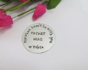 POCKET HUG •love token• For when I cant be with you• long distance relationship• gifts for him •organza gift bag for giving