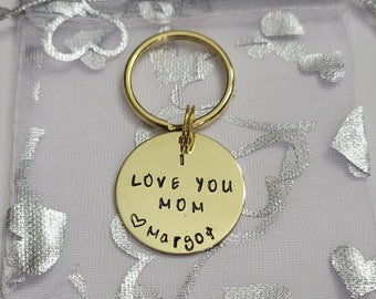 I LOVE You MOM Keychain Personalized Name Keychain Mom Birthday gift Mother gifts from daughter • accessories for mom from son