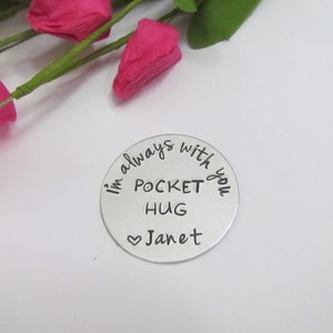 POCKET HUG a love token Im always with you long distance relationship gifts for him organza gift bag for giving image 2