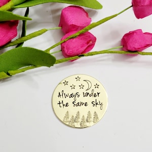 POCKET HUG •Always under the same sky token• golden token • long distance relationship• gifts for him •gifts for her • REAdy to ship