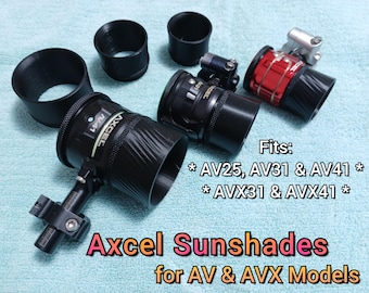 Axcel Scope Sunshades ~~~ Hooded Lens Retainer - AV & AVX Models - AV25 AV31 AV41 AVX31 AVX41