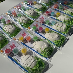 Easter Egg Paint Kit, Plaster Figurine Craft Activity Set