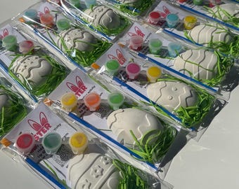 Easter Egg Paint Kit, Plaster Figurine Craft Activity Set