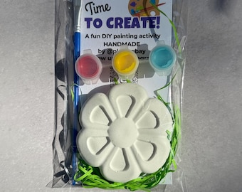 Paint Your Own Flower Figurine | Kids Craft Kit | DIY Painting Kit | Birthday Party Favor
