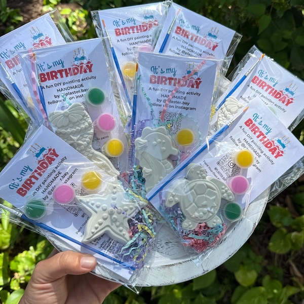 Under the Sea Plaster Paint Kit | Mermaid Party Favors Birthdays Craft Activity