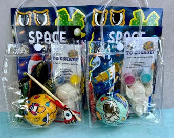 Mystery Space Craft Kit for Kids | Space Party Favor | Travel Busy Bag | Surprise Activity Kit | DIY Kids Gift