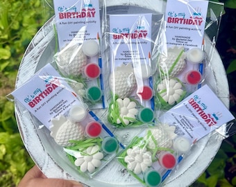 Strawberry & Flower Paint Kit | DIY Painting Activity |   Birthday Party Favor