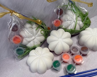 Paint Your Own Plaster Pumpkin Kit | Halloween Fall Painting Activity