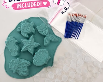 Under the Sea DIY Plaster Painting Party Favor Starter Kit – Make 20 Paint Kits