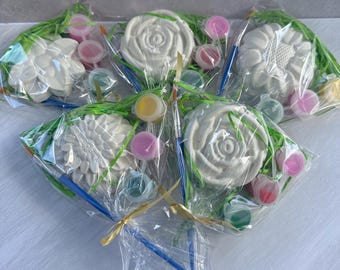 Paint your own  flower | Mother’s Day Plaster Paint Kit | Craft Activity, Party Favor