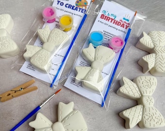 Cheerleading Bow Paintable Plaster DIY Kit, Party Favor, Birthday Activity, Paint Your Own Bow
